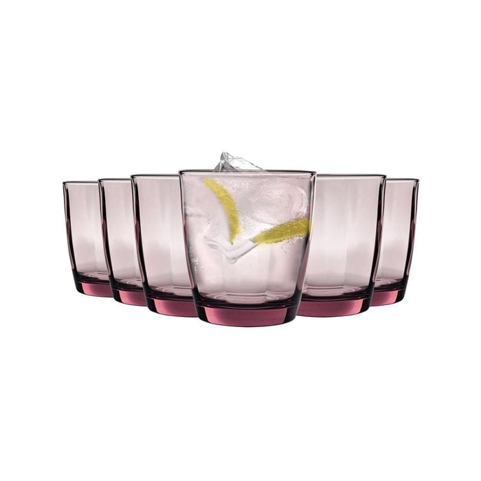 Bormioli Rocco Pulsar Faceted Glass Drinking Tumblers - 300ml - Pack of 6