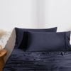 Dreamaker Superfine Washed Microfibre King Pillowcase Twin Pack Navy