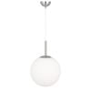 Telbix Bally Modern Pendant Hanging Lamp Light Glass Metal Opal Matt Nickel