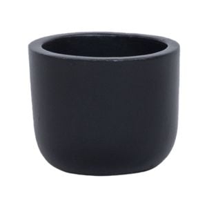 11 x 9cm Black XS Plain Ceramic Egg Pot