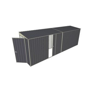 Build-A-Shed 1.2 x 6.0 x 2.0m Skillion Single Sliding Side Door Shed - Grey