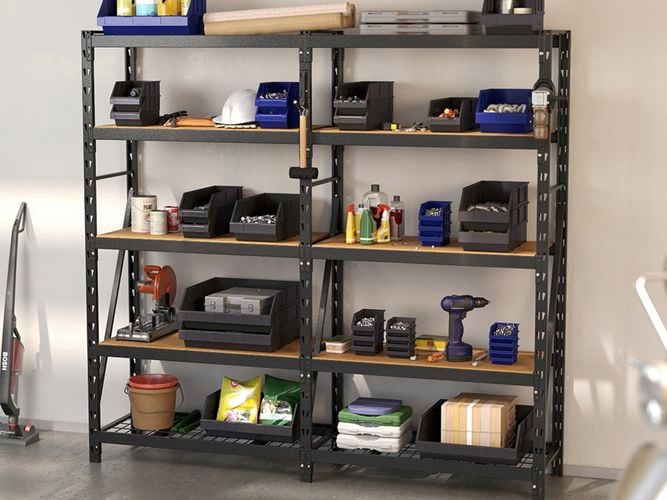 Handy totes storage system in shot
