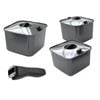 SmartSpace Cookware Stacking Square Pots 3 Piece, Camping, Caravan, Smart Space