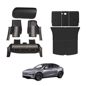 AUSGO Floor Mats Boot Liner Back Seat Protector Set for Tesla Model Y Juniper 2025-Onwards Floor Liners Cargo Mat Kick Mats