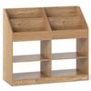 Costway Kid 3-tier Bookshelf Toy Storage Organizer Shelf Natural