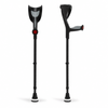 Altus Premium Ergonomic Adjustable Forearm Elbow Crutches - Black