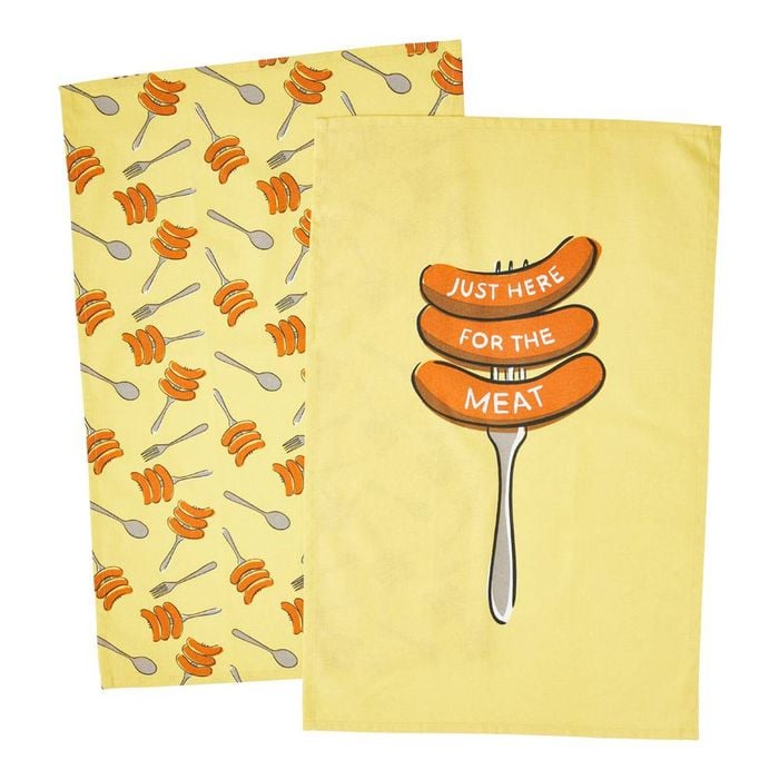 Adorn Living Set Of 2 Meat Tea Towels