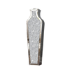P&P Silver Crushed Diamond Floor Vase Elegant Mirrored Centerpiece for Modern Decor