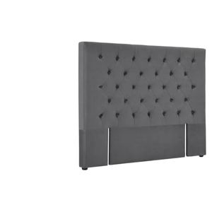 Rakel Velvet Headboard Grey - King