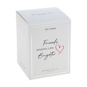 Bramble Bay Friends Brighter Black Raspberry & Vanilla Glass Soy Candle 300g
