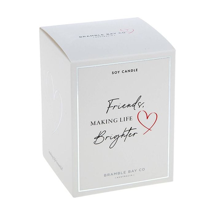 Bramble Bay Friends Brighter Black Raspberry & Vanilla Glass Soy Candle 300g
