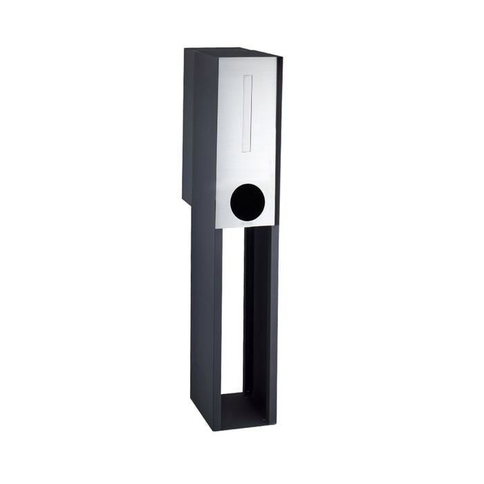 Sandleford Black Stainless Steel Empire Pillar Letterbox