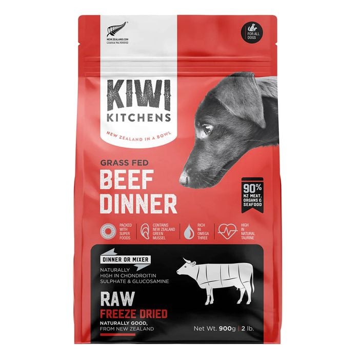 Kiwi Kitchens Freeze-dried Dog Food Beef Dinner 900 Gm