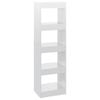 vidaXL Book Cabinet/Room Divider High Gloss White Storage Cabinet Bookcase