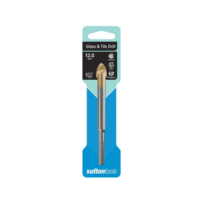 Sutton Tools 12.0mm Glass and Tile Drill Bit