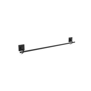 Fusion-Loc 80cm 26kg Black Matte Suction Single Towel Rail