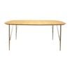 6IXTY2 Scandinavian Wooden Dining Table Large 220cm - Metal Legs - Oak