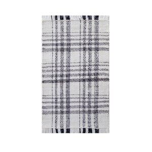 Handwoven Dhurrie Rug-Legend 6361-Ivory Biege-60x90cm