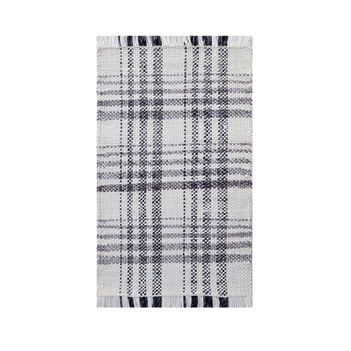 Handwoven Dhurrie Rug-Legend 6361-Ivory Biege-60x90cm