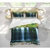 3D Waterfall Lake 75 Bed Pillowcases Quilt King Single Size