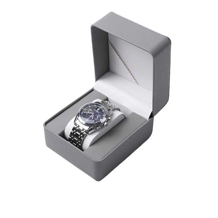 Catzon Watch Box Single Slot Portable Organizer Display Case-grey