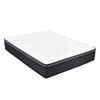 Ufurniture 32CM Double Mattress 7 Zone Euro Top Pocket Springs Memory Foam Medium Firm Bed Mattresses White & Grey