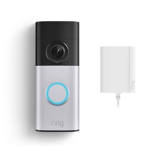 Ring Silver Wired Video Doorbell Plus (2nd Gen) Plug-In