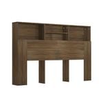 vidaXL Headboard Cabinet Home Organiser Wall Bookcase Shelf Brown Oak 160 cm