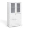 Costway 108cm Cupboard 2 Doors Buffet Cabinet W/drawers Adjustable