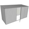 Build-a-Shed 1.5 x 3.7 x 2m Single Hinged Side Door Skillion Shed - Zinc