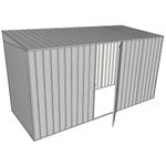 Build-a-Shed 1.5 x 3.7 x 2m Single Hinged Side Door Skillion Shed - Zinc