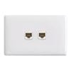 HPM LINEA 2 Gang TV And Audio Rj45 Data Outlet