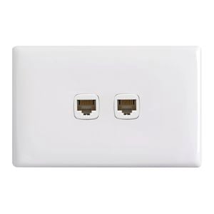 HPM LINEA 2 Gang TV And Audio Rj45 Data Outlet