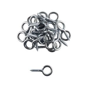 Everhang 12mm Zinc Plated Screw Eye Hook -  25 Pack