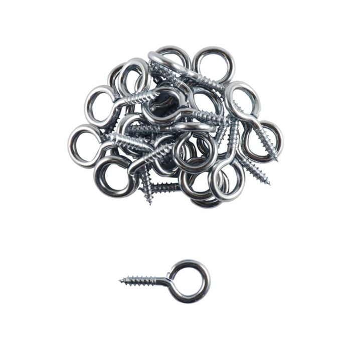 Everhang 12mm Zinc Plated Screw Eye Hook -  25 Pack
