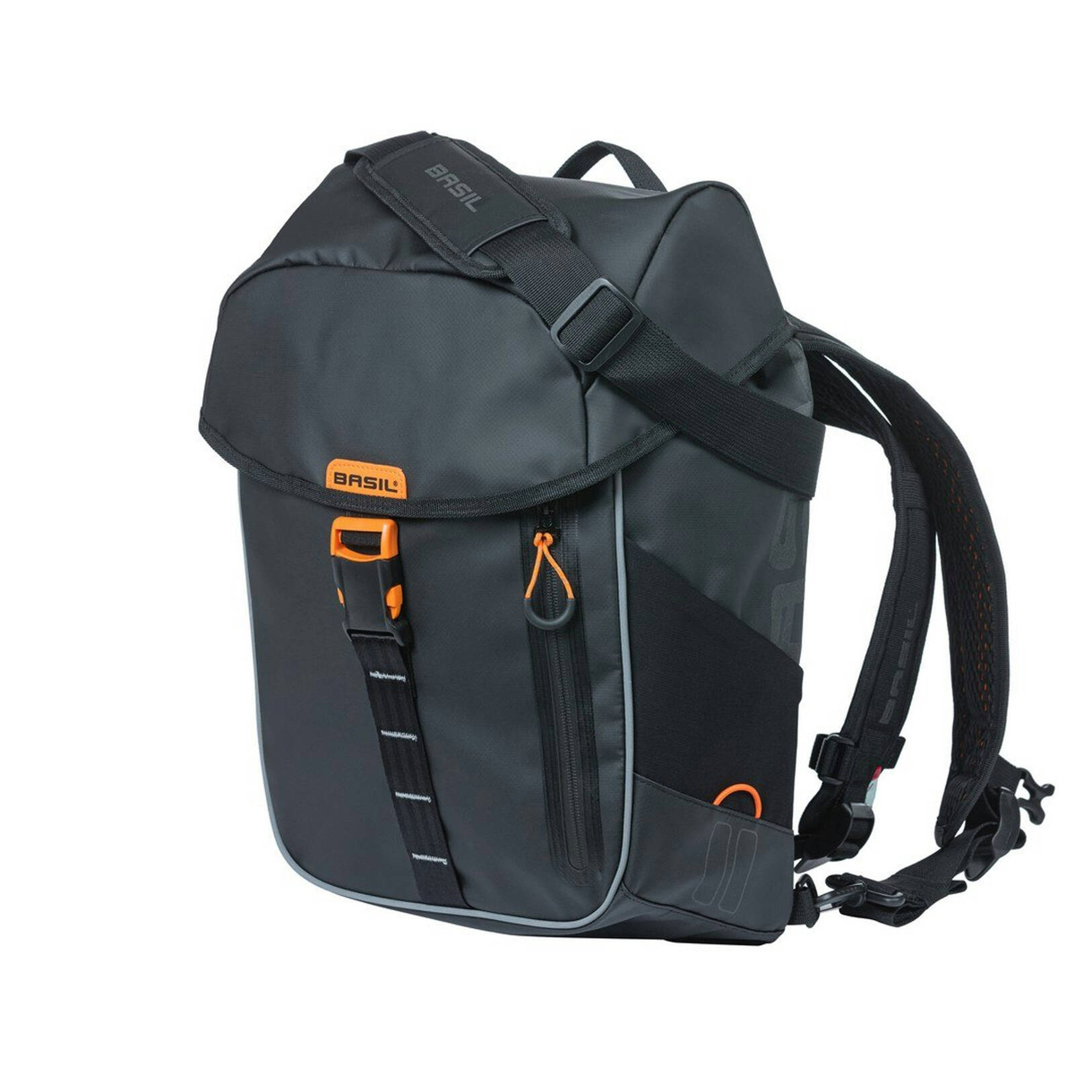 Basil Miles Tarpaulin Backpack Black Orange 17L Black/Orange - Bunnings ...