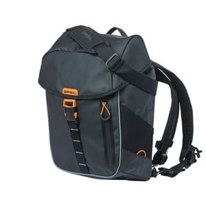 Basil Miles Tarpaulin Backpack Black Orange 17l Black/orange
