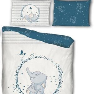Disney Dumbo Blue Cotton Quilt Cover Set - Toddler Bed Size