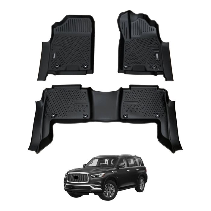 AUSGO Car Floor Mats for Infiniti QX80 Z62 2015-2019 All-Weather Floor Liners