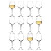 LAV 12 Piece Lal White Wine Glasses Set - Contemporary Stemware Goblets - Fine Rim - 330ml