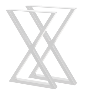 Rapid 500 x 732 x 50mm White Steel Tube San Pedro Desk Leg