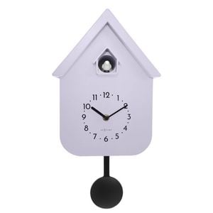 NeXtime Twitter Cuckoo Wall Clock Lavender Dial 29.5x21.5x8.5cm Plastic Case