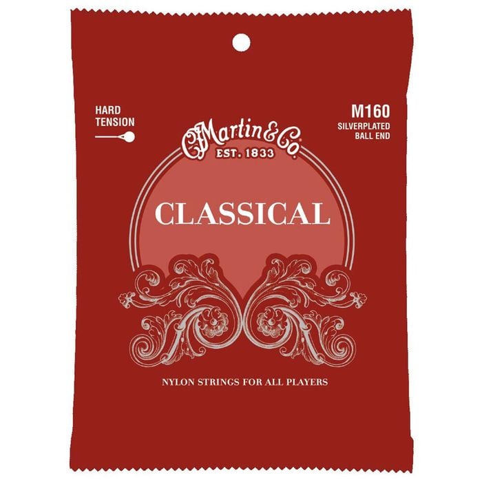 Martin Guitar M160 Classical Nylon Guitar String Silver Plated Hard Tension