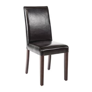 Bolero Faux Leather Dining Chairs Black (pack Of 2) - Cafe Chairs (gf954)