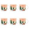 6PK Porto Night Before Christmas New Bone China Drinking Mug 330ml Red Truck