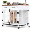 Advwin Dog Crate Furniture Heavy Duty Dog Cage Table TV Stand