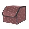 SOGA Small Coffee/Gold Car Boot Organizer