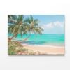 Tropical Beach with Coconut Palm Tree  Print 100% Australian Made 150 x 100cm  (Acrylic)