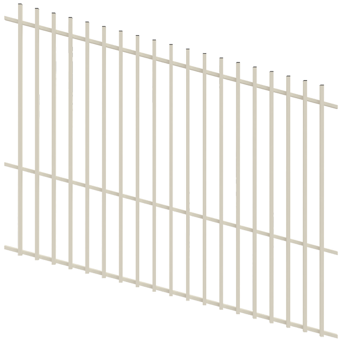 ProtectorAl 1201 - 2400 x 1800mm Surfmist Raked 16-30º Batten Pool Fence Panel