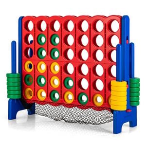 Costway Giant 4-in-a Row Puzzle Game W/quick-release Lever